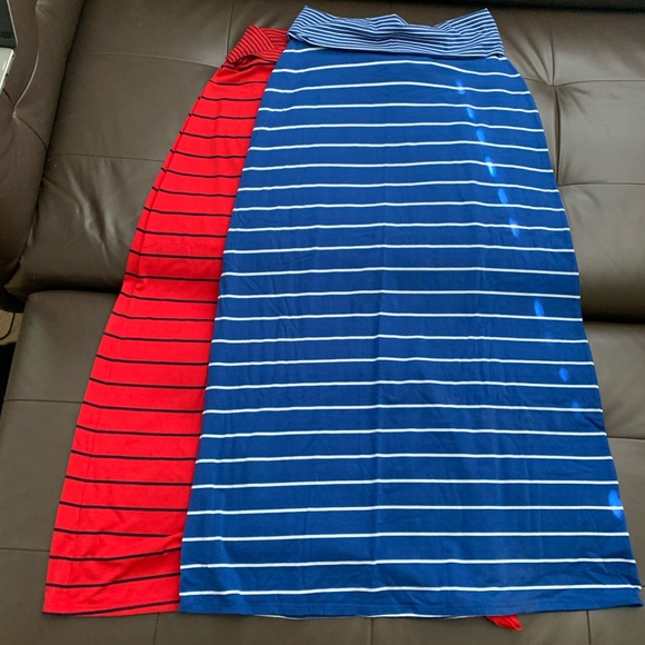 Blue Striped Skirt - Picture 4 of 4